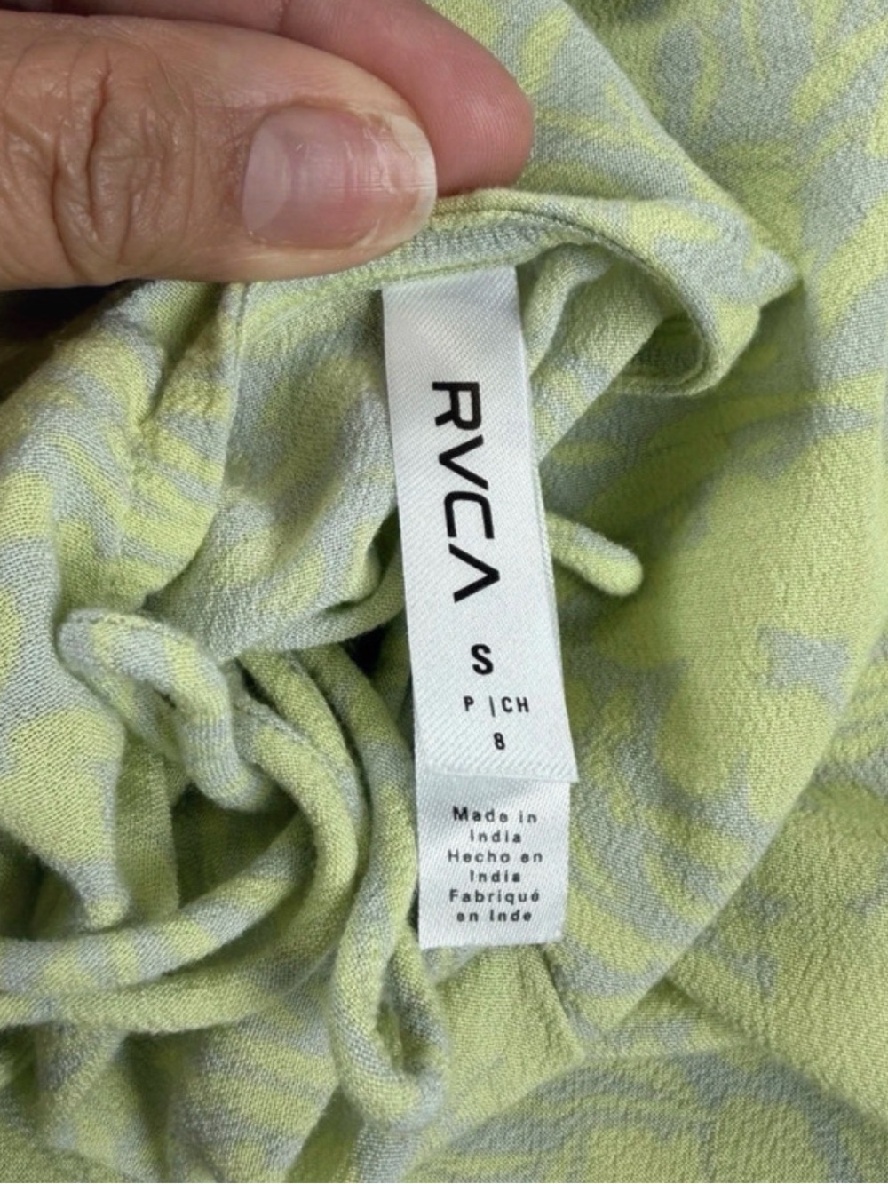 RVCA Women’s Allover Floral Printed Mint Green Backless Strappy Mini Dress Small - Picture 10 of 12